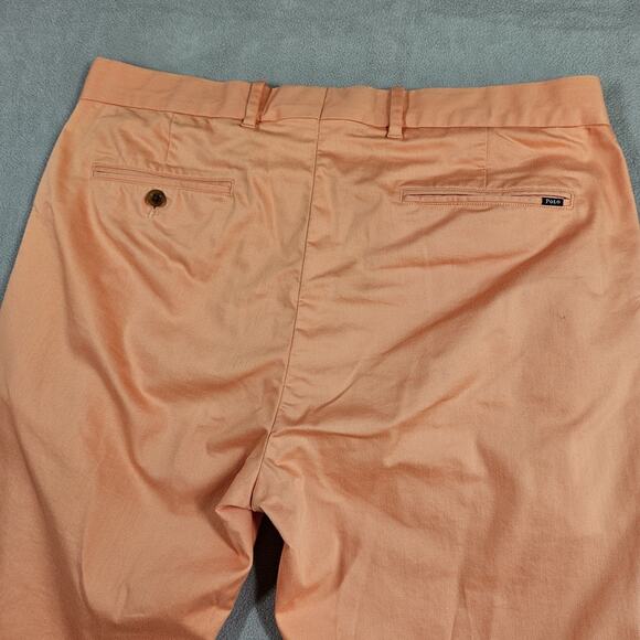 Polo Golf Ralph Lauren Pants Mens 35x30 Golf Slim Fit Orange Chino Preppy Sheen - Picture 8 of 15